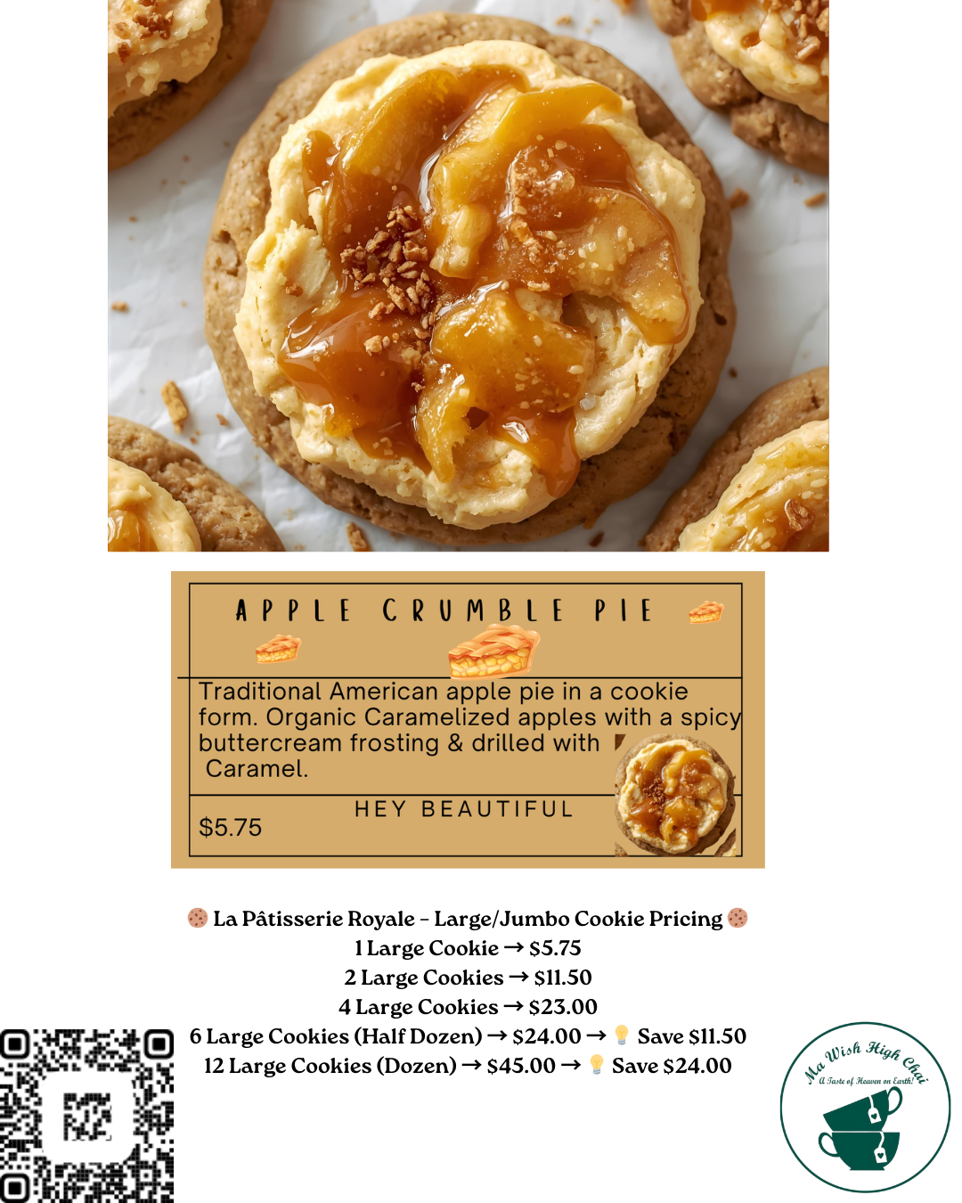 Apple Crumble Pie Cookie